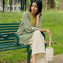 Green Cotton Geometric Co-ord Set
