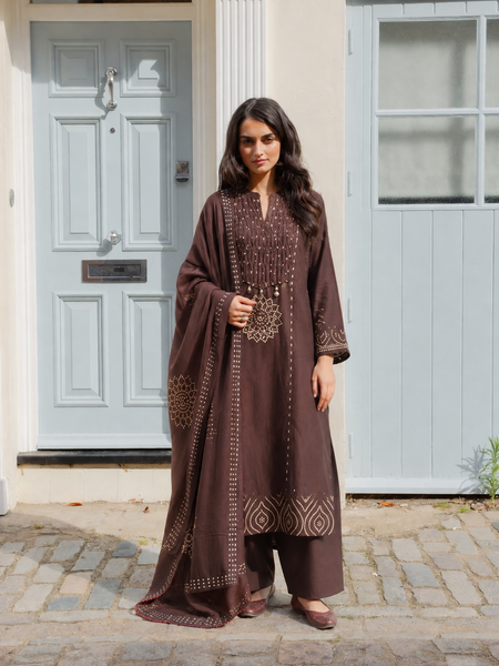 Bandhani Print Cotton Suit Set