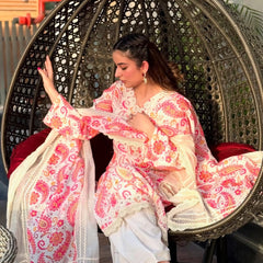 Layaqat Pakistani Lawn Printed Kurta Set with Trouser & Dupatta