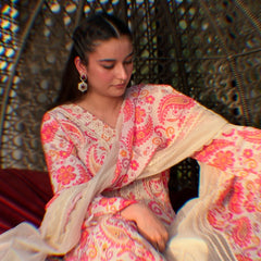 Layaqat Pakistani Lawn Printed Kurta Set with Trouser & Dupatta