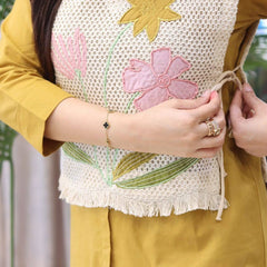 Embroidered Detachable Jacket Co-Ord Set