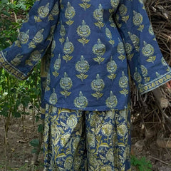 Printed Kurta Set with Palazzo & Dupatta