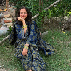 Printed Kurta Set with Palazzo & Dupatta