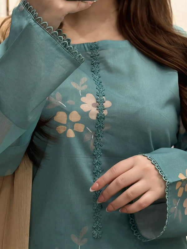 Muslin Cherry Farshi Salwar Set