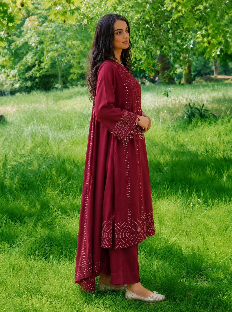 Bandhani Print Cotton Suit Set