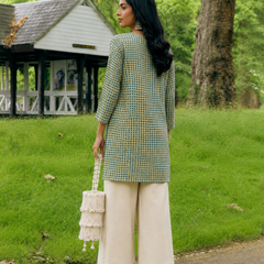 Green Cotton Geometric Co-ord Set