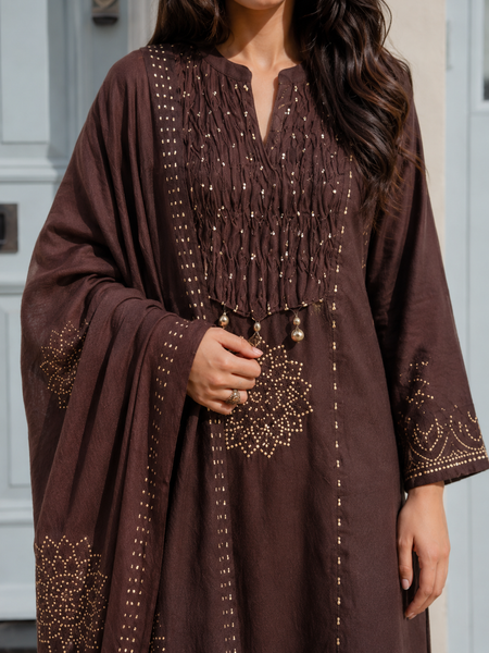 Bandhani Print Cotton Suit Set