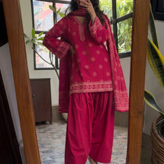 Indian Pink Farshi Kurta Set