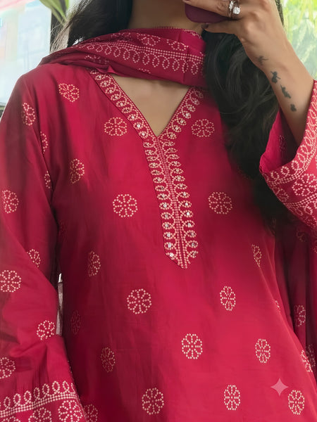 Indian Pink Farshi Kurta Set